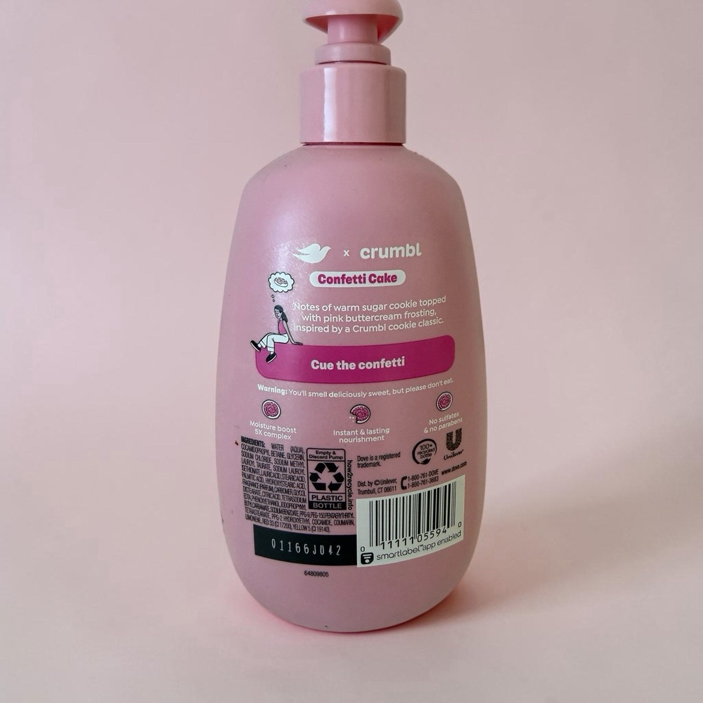2 Dove x Crumbl Limited Edition Confetti Cake Liquid Hand Wash 12 fl oz - Picture 3 of 3